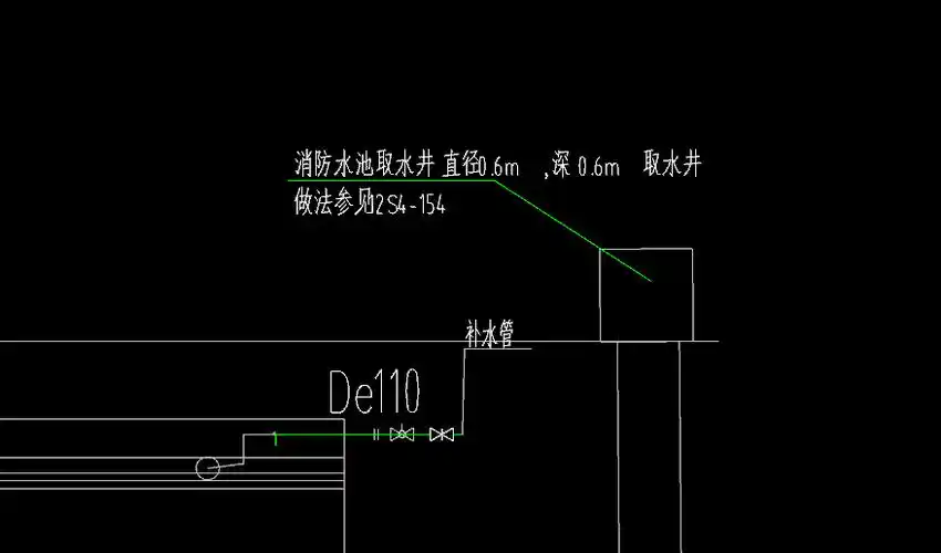 相同位置,刨面图为室外消防取水井,平面图为取水口兼室外消火栓-服务