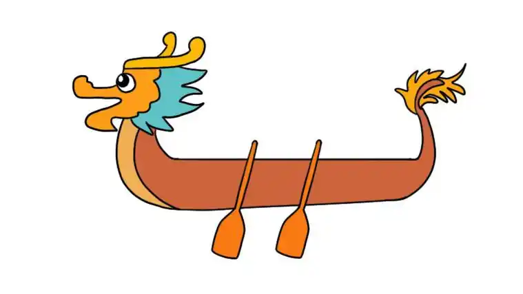 龙舟简笔画怎么画