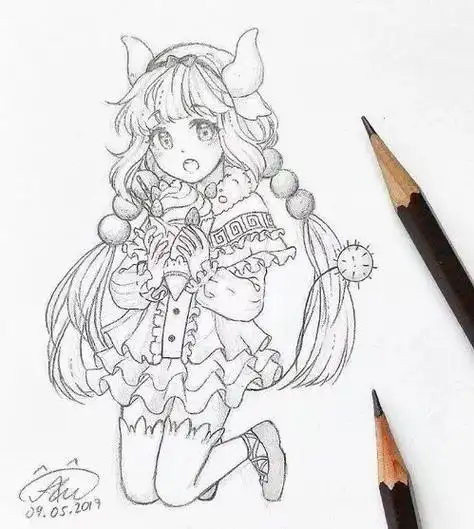 简笔画大全.可爱简单漂亮,怎么画动漫人物女生简单又好看