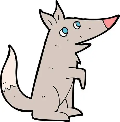 狼的彩色简笔画图画