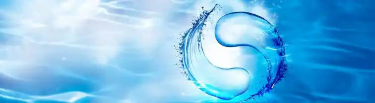 太极形状水横幅图片