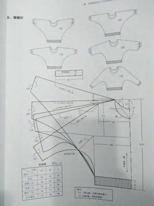 服装打版女上衣蝙蝠衫