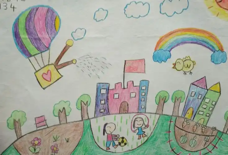 2017东升小学一年级优秀科幻画作品(二)