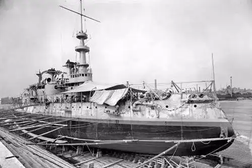 哈雷图鉴 美帝第一艘战列舰"印第安纳号"bb-1