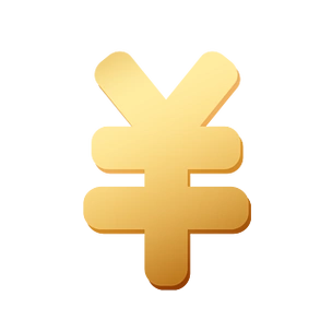 钱币符号金色元png素材