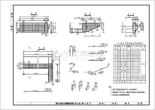 桥梁工程耳墙背墙通用设计图(24张多跨径)
