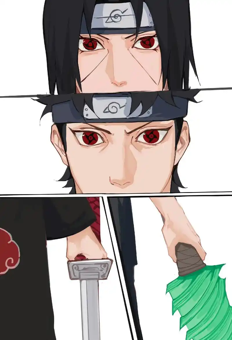 火影忍者 #鼬 #止水 画风突萌从战斗番到恋爱番只需要一个 - 抖音