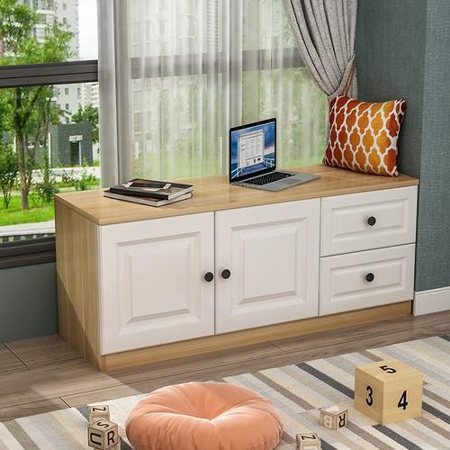 定制飘窗柜地柜可坐收纳储物柜阳台家用置物柜落地式矮柜可定制窗