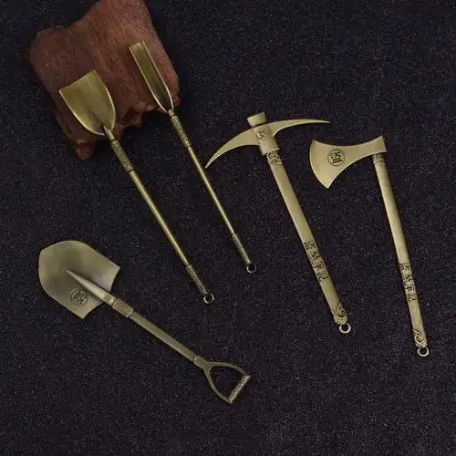 盗墓笔记周边16厘米张起灵洛阳铲工具套装金属玩具模型礼品批发