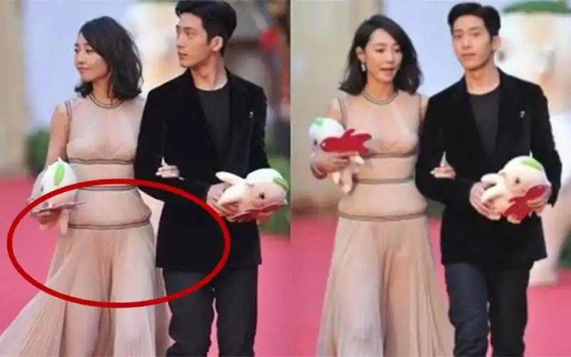 白百何穿透视礼裙走红毯,一阵风吹过去突出重点,网友们不淡定了