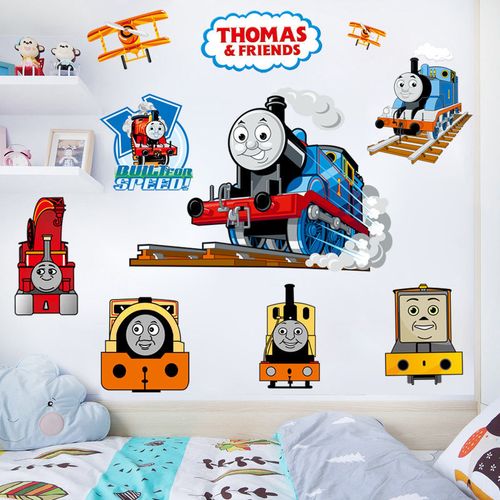 3d立体视觉thomas托马斯小火车防水儿童旅行箱贴纸卡通壁纸墙贴