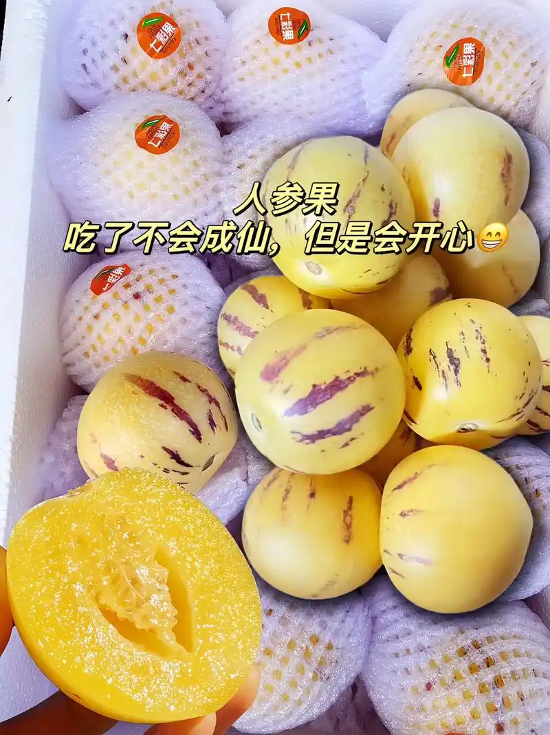 人参果,吃完能不能成仙不知道_但一定开心.#人参果 第一次吃 - 抖音