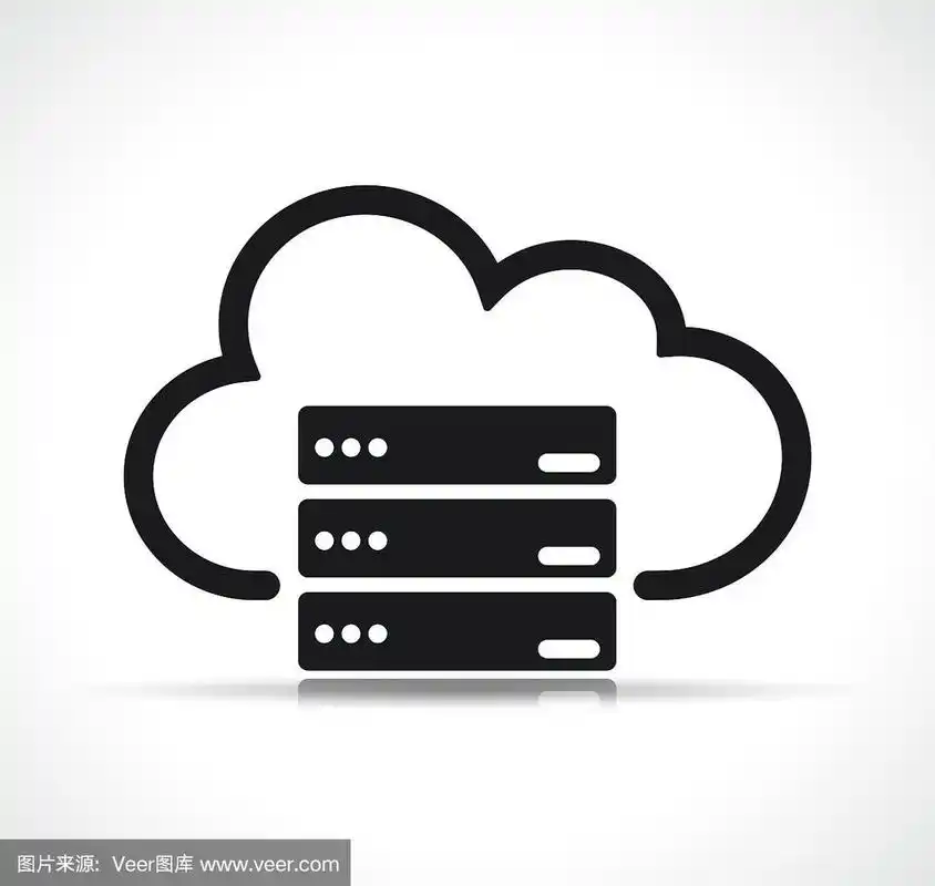矢量云服务器符号图标
