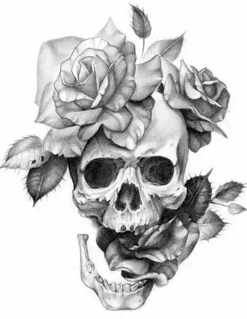 最恐怖骷髅头图片素描37张霸气骷髅头死神图片