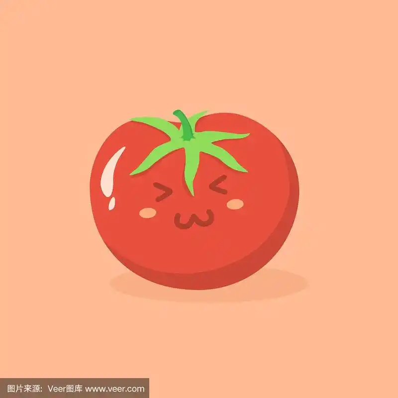 可爱的番茄蔬菜卡通