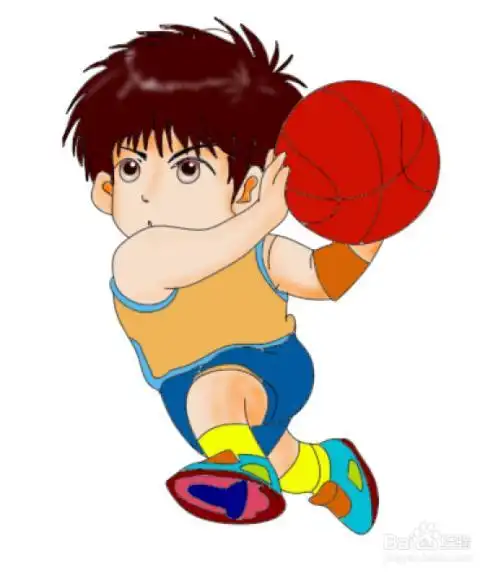 篮球运动员简笔画步骤图小学生篮球项目简笔画投篮球的人物动作简笔画