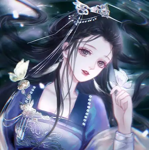 手绘女头像古风