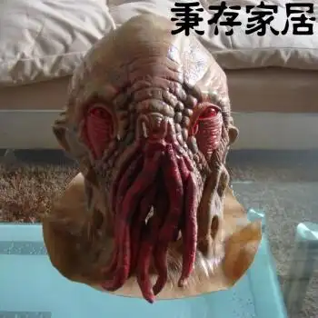 万圣节鬼节恐怖鬼脸头套面具 搞怪吓人恶魔丧尸惊魂恶心装扮道具 章鱼