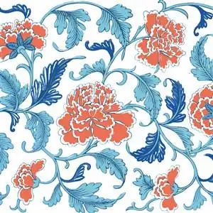 中式传统牡丹花花纹矢量素材