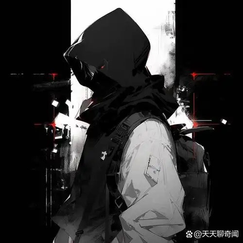 高冷黑白男生头像