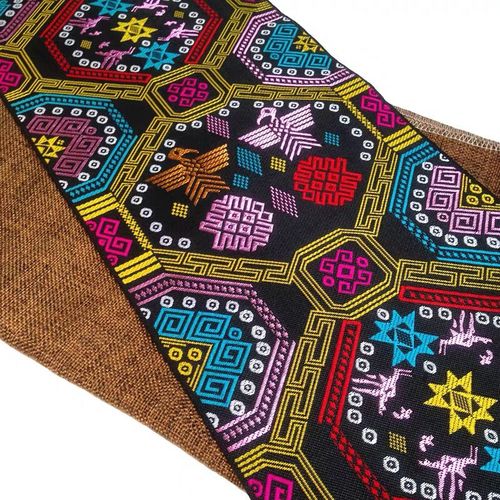 20cm壮锦蟒龙纹图案花边织带广西壮族传统文化民族特色辅料