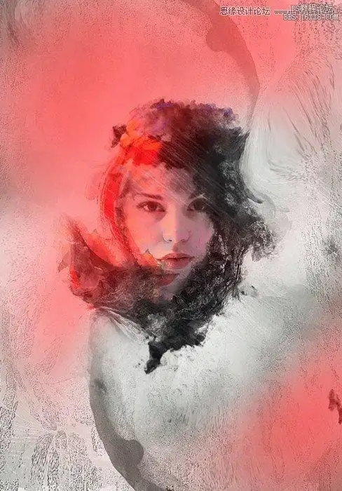 ps使用纹理和笔刷制作抽象海报(5)