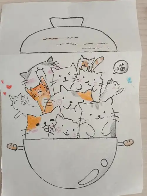 超简单的网红手绘折叠画