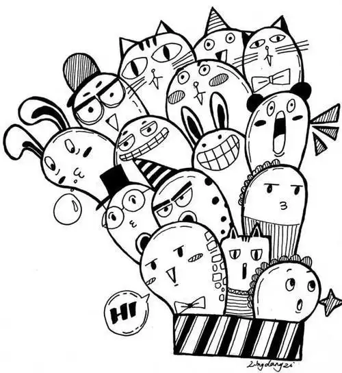 涂鸦在照片上的简笔画 简笔画图片大全-普车都