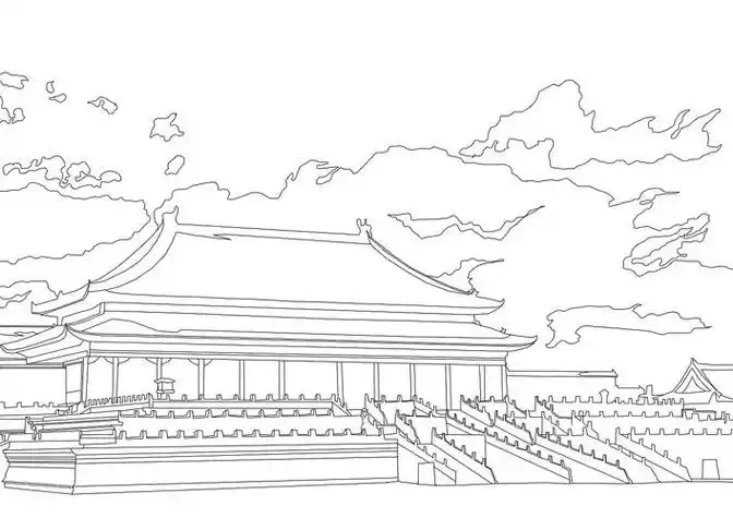 故宫简笔画 故宫简笔画简单又漂亮