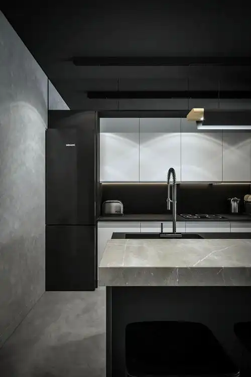 现代高级灰厨房装修效果图