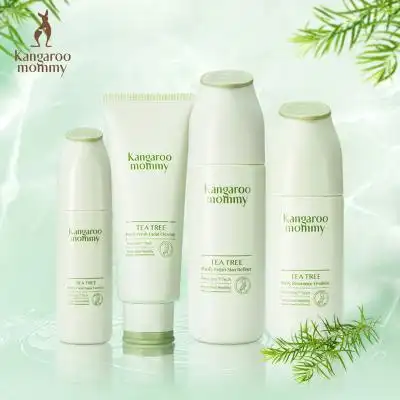袋鼠妈妈 孕妇护肤品茶树净颜调理 补水保湿清痘化妆品4件套