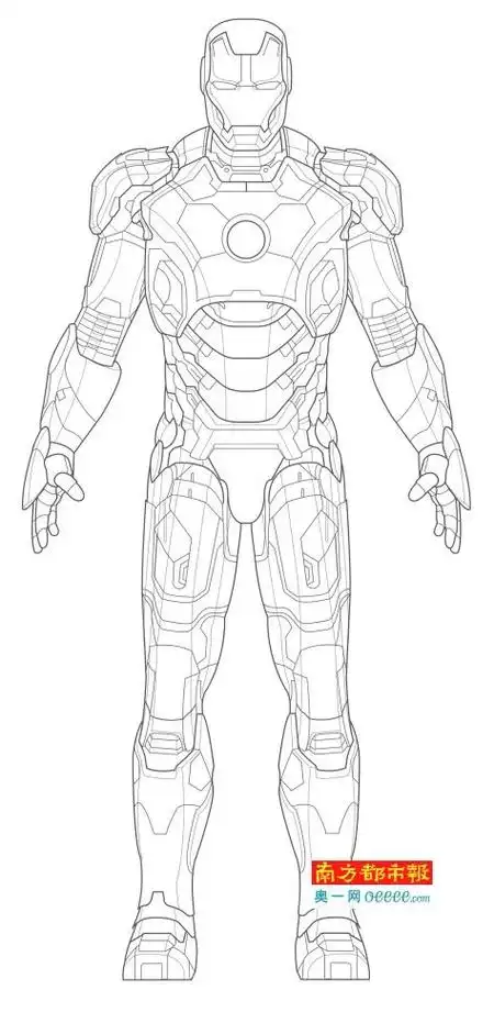 画钢铁侠简笔画 简笔画图片大全-蒲城教育文学网