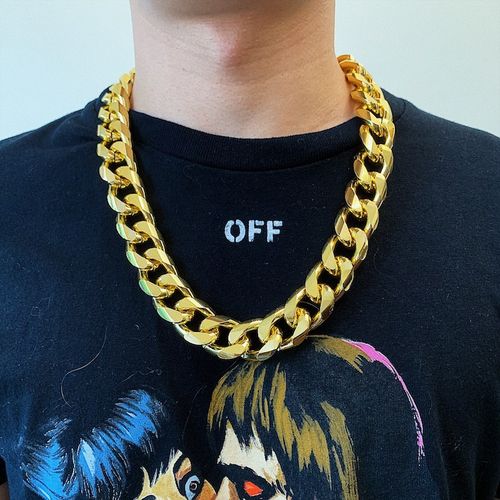 网红土豪真大金链表演嘻哈夸张道具项链