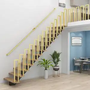 北欧简约现代楼梯扶手护栏杆铁艺家用室内别墅阁楼工业风u型围栏