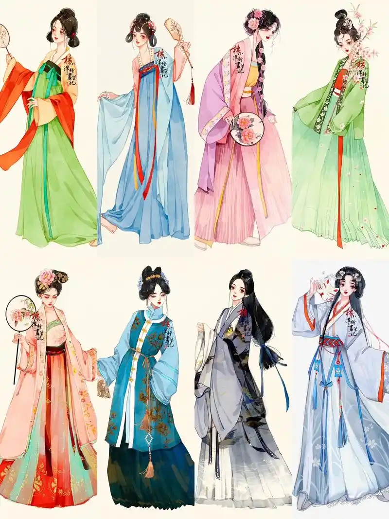 杨小洋速涂 | 国风汉服人物造型全身上色