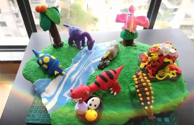 小红书自带滤镜  #超轻黏土手工  #费雪恐龙蛋超轻黏土  #拼夕夕购物