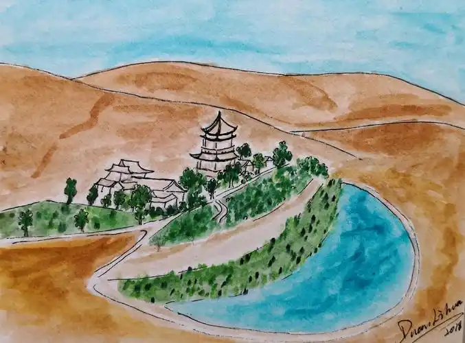 现实中的月牙泉其实没有这么美