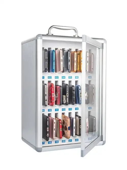 舞万花 手机保管箱手机存放箱手机收纳箱壁挂透明车间员工手机箱保管