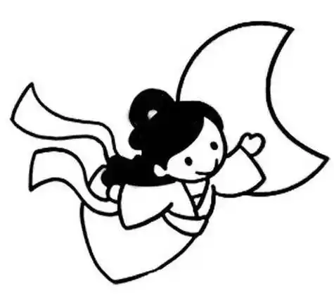 卡通嫦娥仙子的简笔画步骤