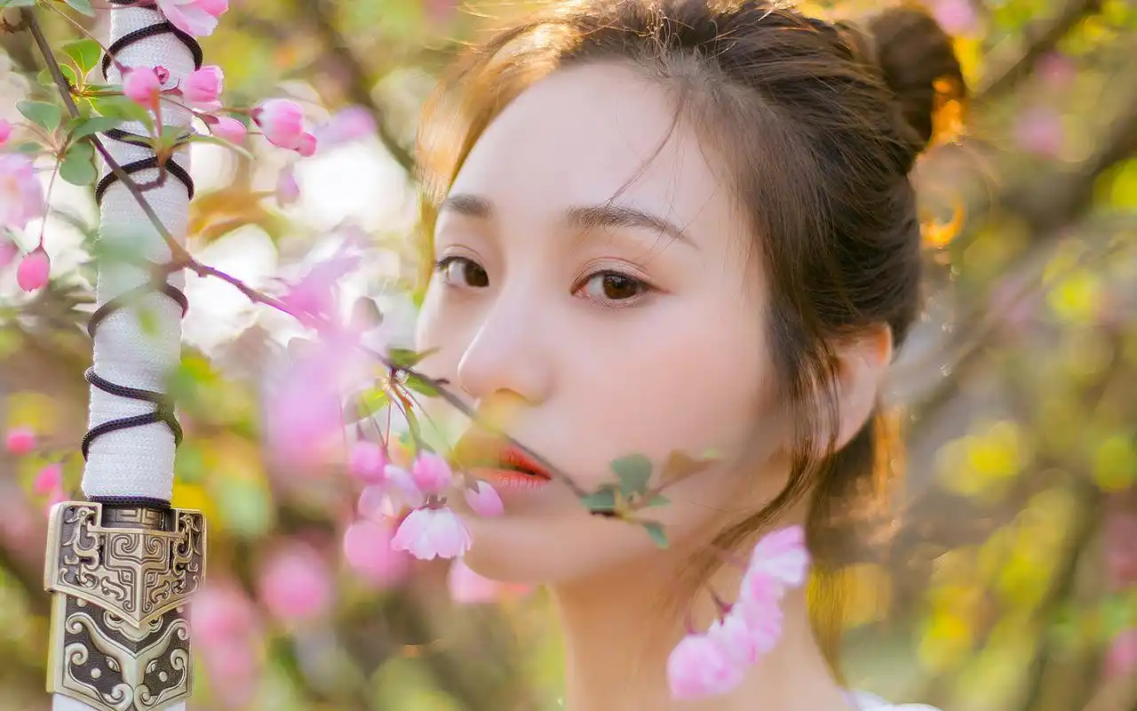 养眼美女清新治愈写真图片桌面壁纸