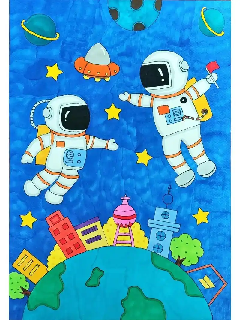 4k纸科幻画简笔简单 - 抖音