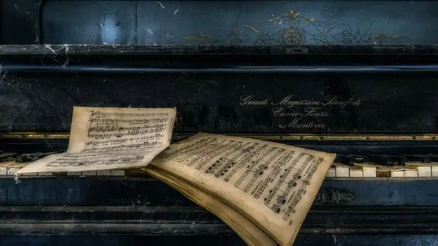 交响乐,笔记,钢琴,灰尘 壁纸