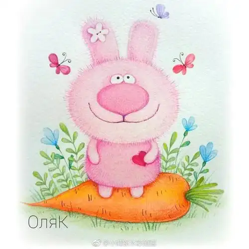 萌萌哒小动物手绘插画