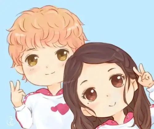 鹿晗迪丽热巴卡通q版 迪丽热巴鹿晗卡通