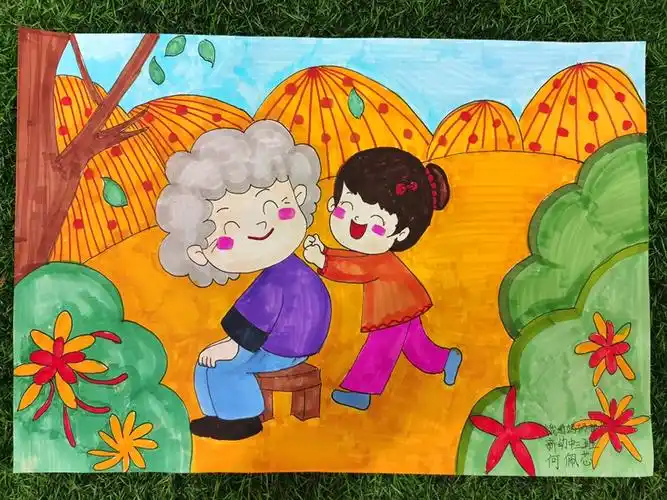 我给奶奶捶背 图片来源:开封市新街口幼儿园