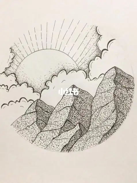 画画日常 点线面结合7015画画简笔画每日一张简笔画知识艺术