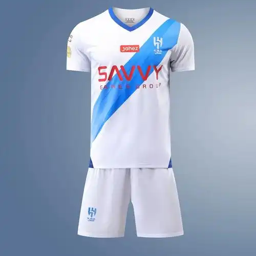 2324新款内马尔球衣沙特利雅得新月足球服套装男定制比赛训练队服