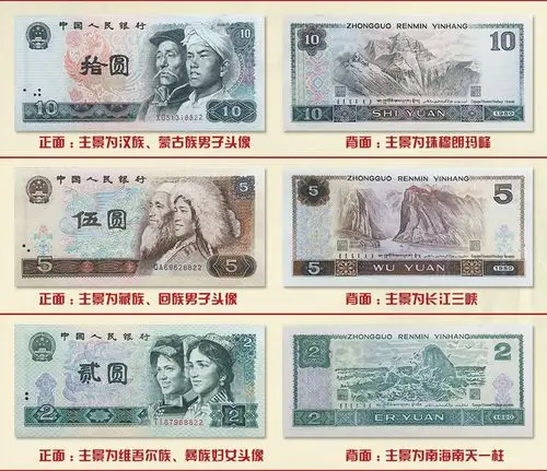 第4套人民币 中国第四版纸币套装 老版钱币收藏 小小四