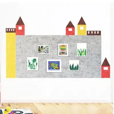 幼儿园主题墙环创城堡毛毡板展示板宣传栏文化墙宣传公告栏背景墙