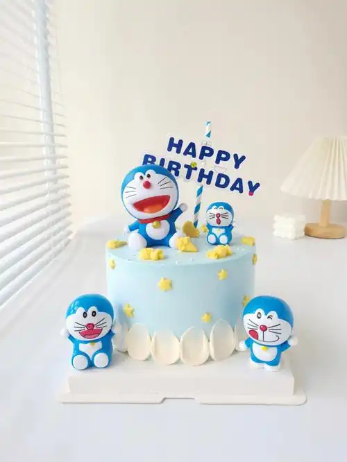 无水印哆啦a梦蛋糕